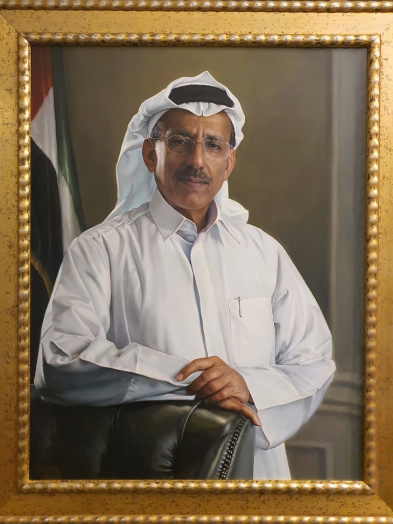 Khalaf Ahmad Al Habtoor oil-portrait-on-canvas Size: 90x70 cm